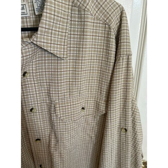L.L. Bean Lot of 3 LS ButtonUpShirts Tan Plaid/Pink/Coral Size XXL - Picture 3 of 10